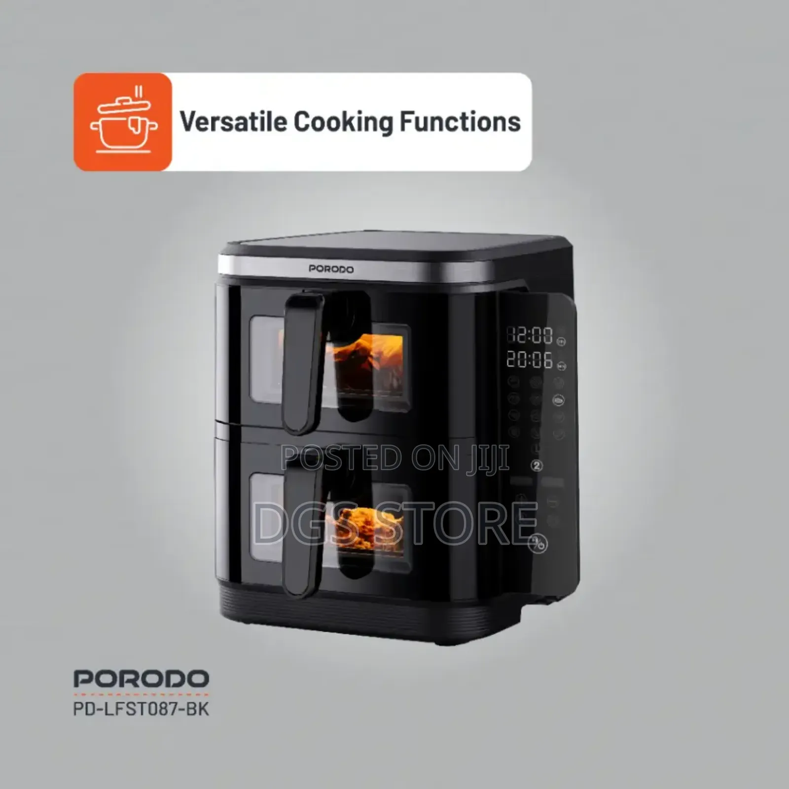 Porodo Lifestyle Lfs087 Double Stack Air Fryer 11l