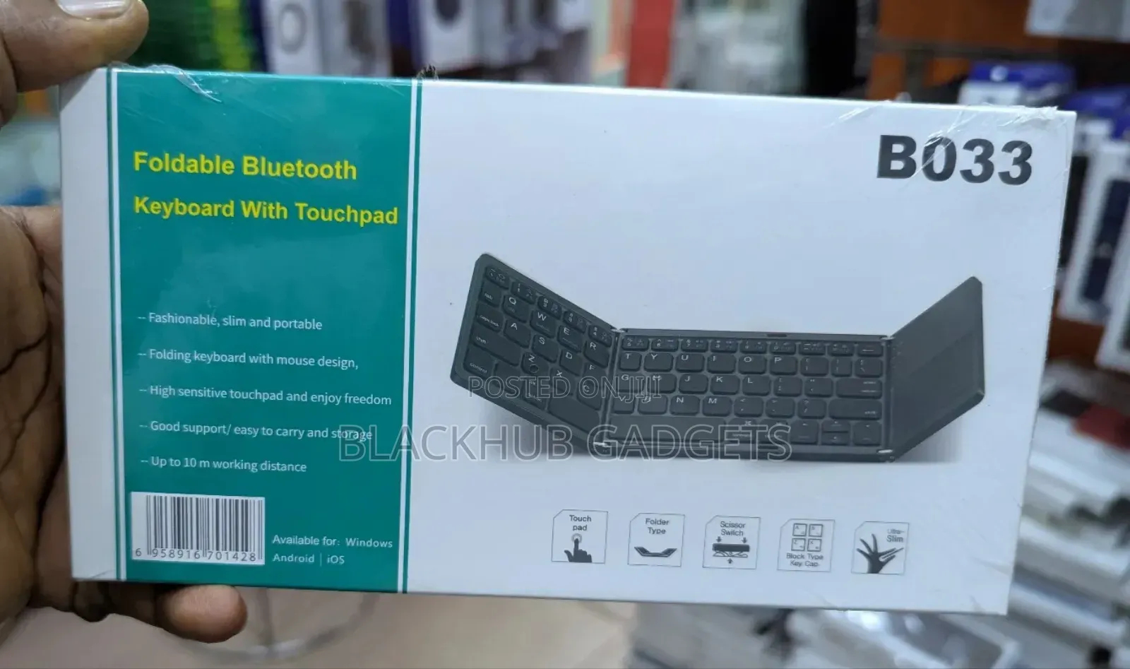 Foldable Bluetooth Keyboard With Touchpad