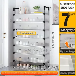 7 Layers Shoe Rack With Transparent Cover ( Classy Design)