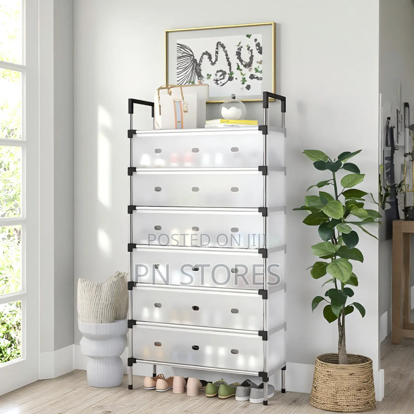7 Layers Shoe Rack With Transparent Cover