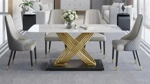 Marble Dining Table With Six Seaters