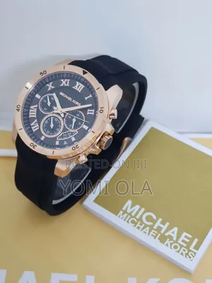 Michael Kors Chronograph Black Rubber Strap Watch