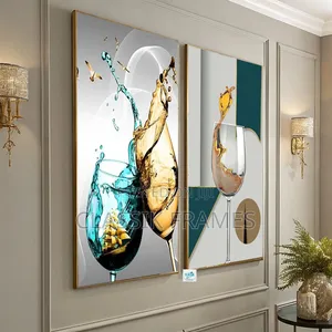 Hd Framed Acrylic Winie Glasss Digi Painting Wall Art