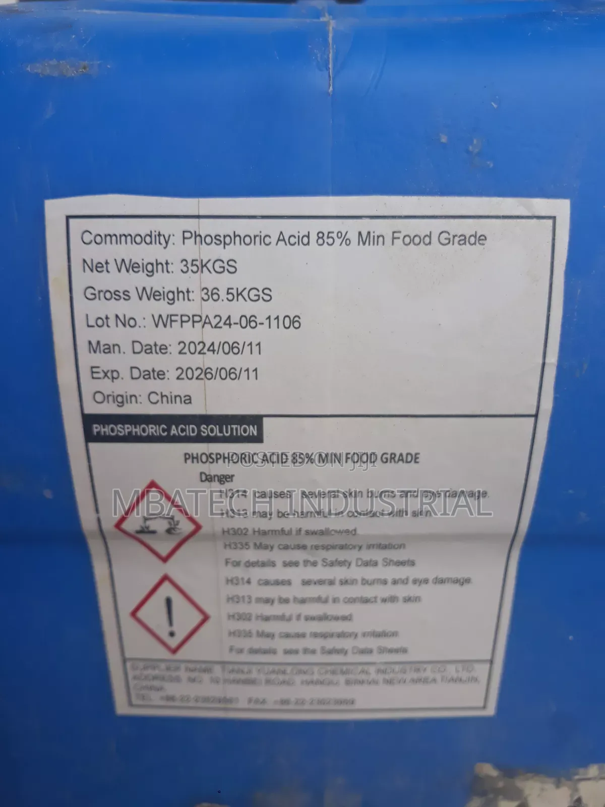 Phosphoric Acid Food Grade