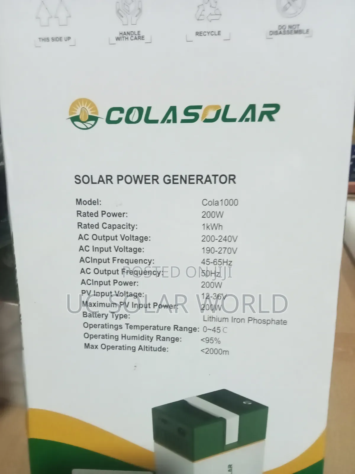 1kwh Cola Solar Generator