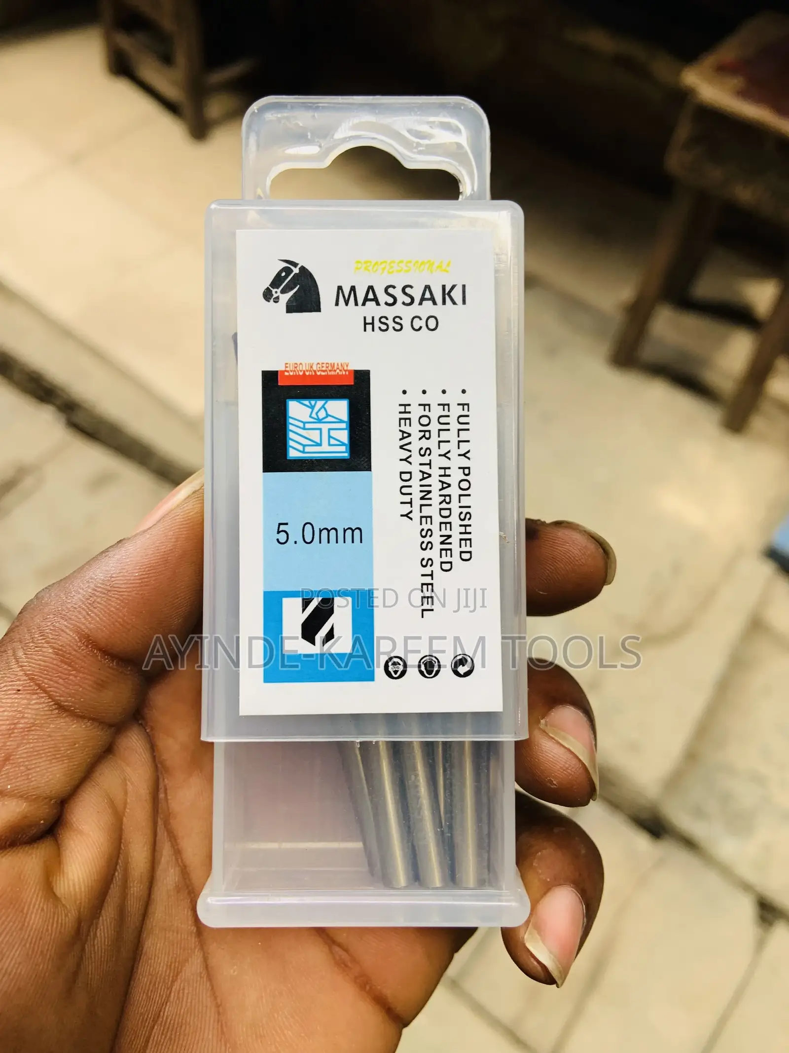 10pcs (5mm) HSS Stainless Drill Bit Set