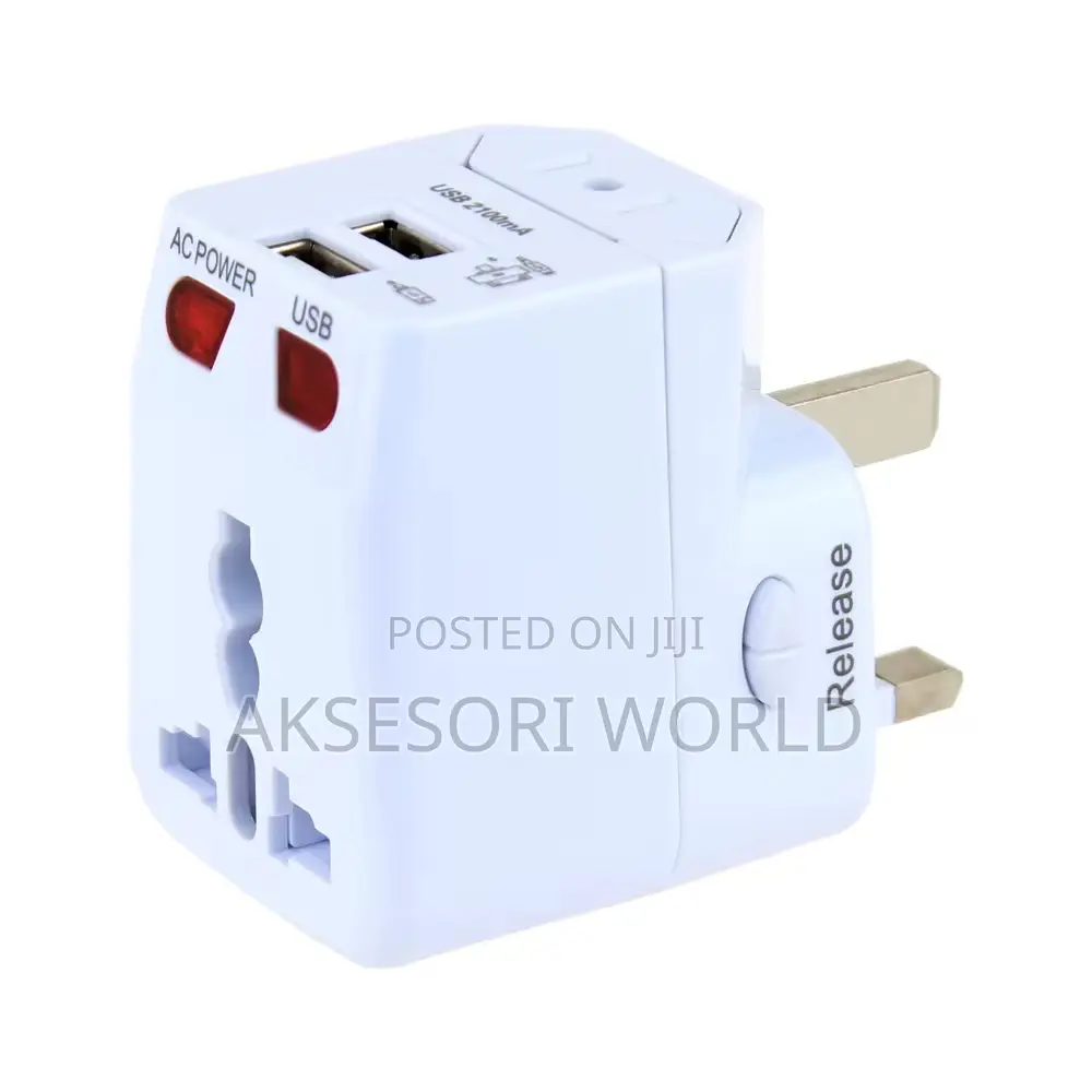 World Universal Travel Adapter With 2 Usb