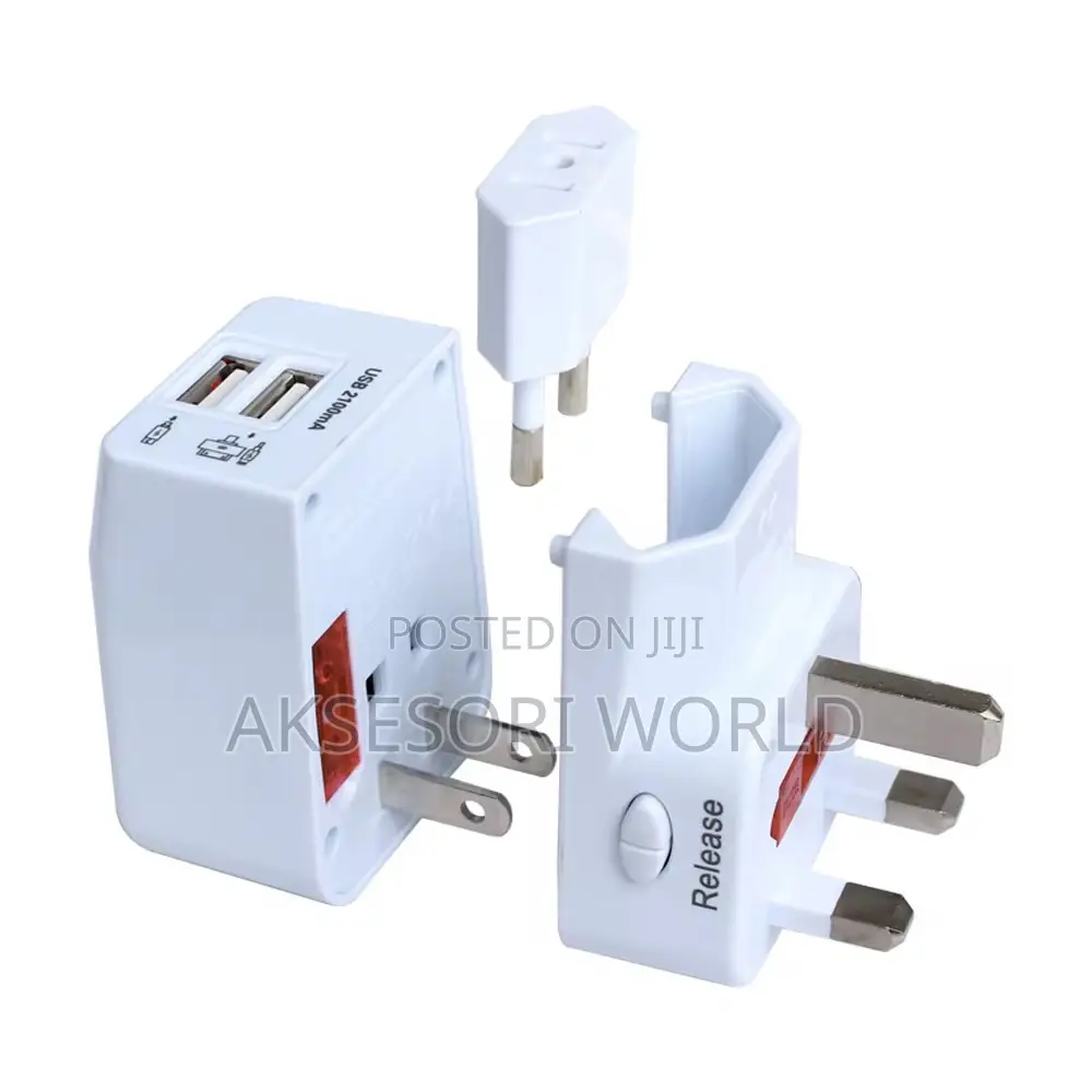 World Universal Travel Adapter With 2 Usb