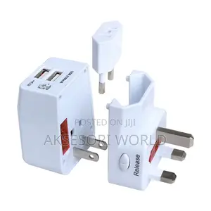 World Universal Travel Adapter With 2 Usb