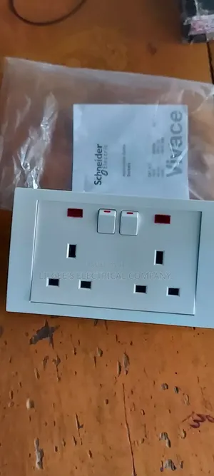 Schneider 13 Amps Double Socket With Indicator Light