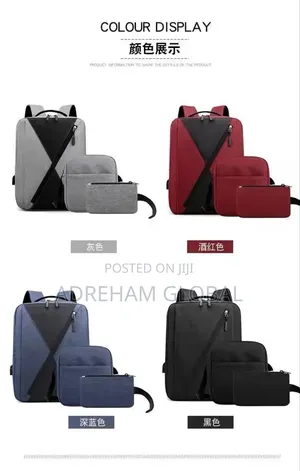 3in1 Ryan Quality Laptop Bag Double Padded and Zipper Front