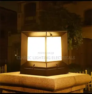 Solar Modern Wall Outdoor Cube Light Led Waterproof Pillar