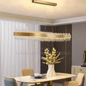 Modern Crystal Chandelier Dining Room S Shape Design Led