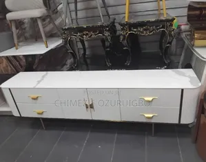 2.2 Meters White Tv Console/Stand