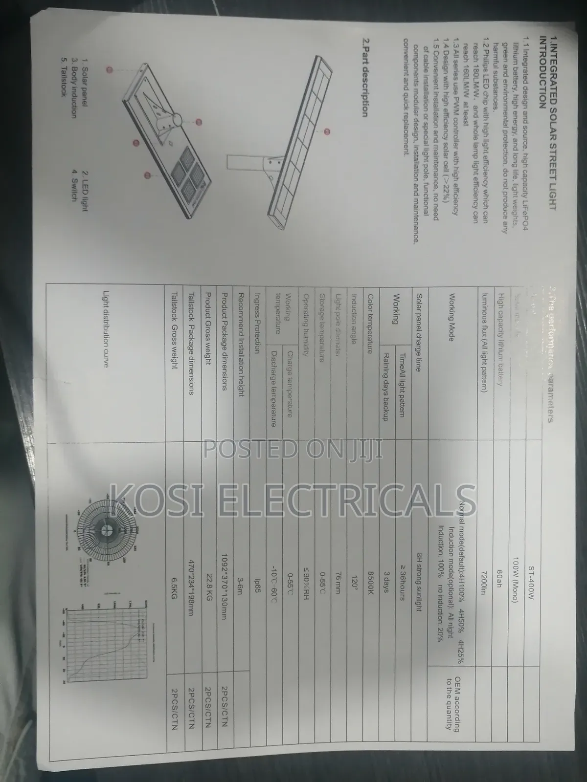 600w Solar Street Light