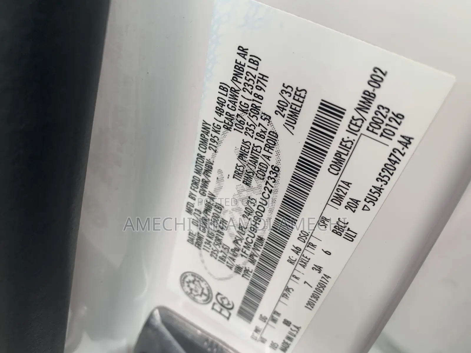 Ford Escape SE 2013 White