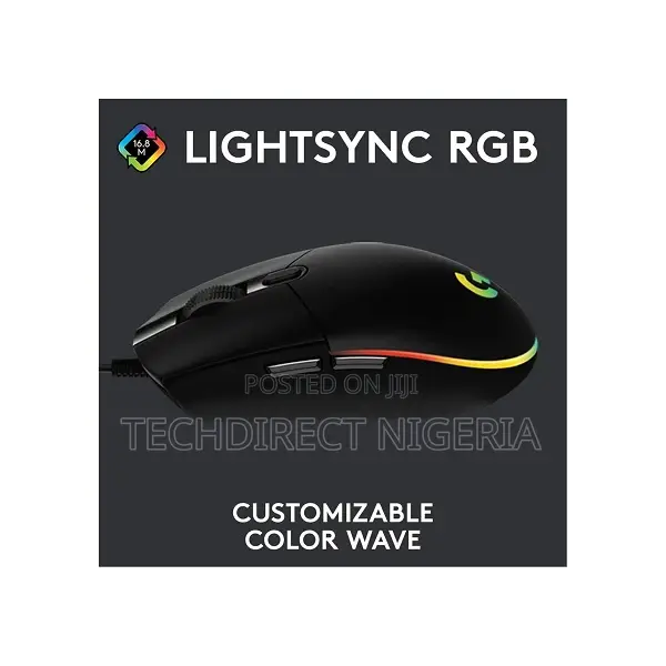 Gaming Mouse G203 Lightsync RGB 6 Button - Black