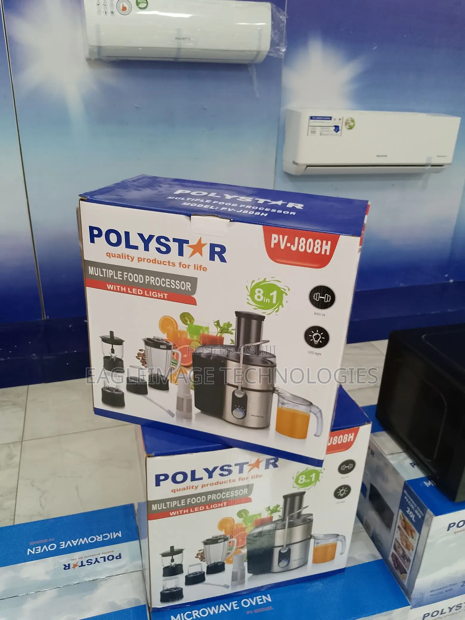 High-Quality 8-in-1 Polystar Juice Food Processor(Pv-J808h)