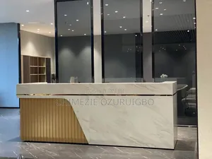 2.4 Meters White Reception Office Table