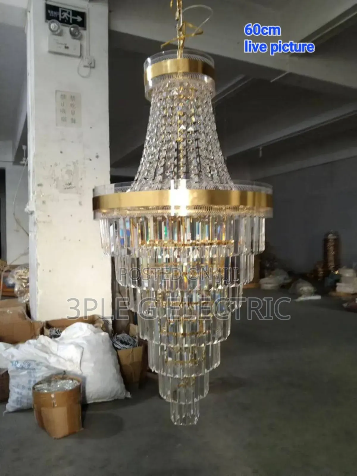 Size 600mm Indoor Long Shape Crystal Chandelier