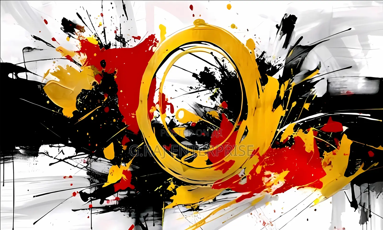 Red Abstract Artwork Pay on Delivery in Lagos Only