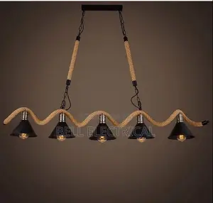 Vintage Industrial Rope Pendant Light