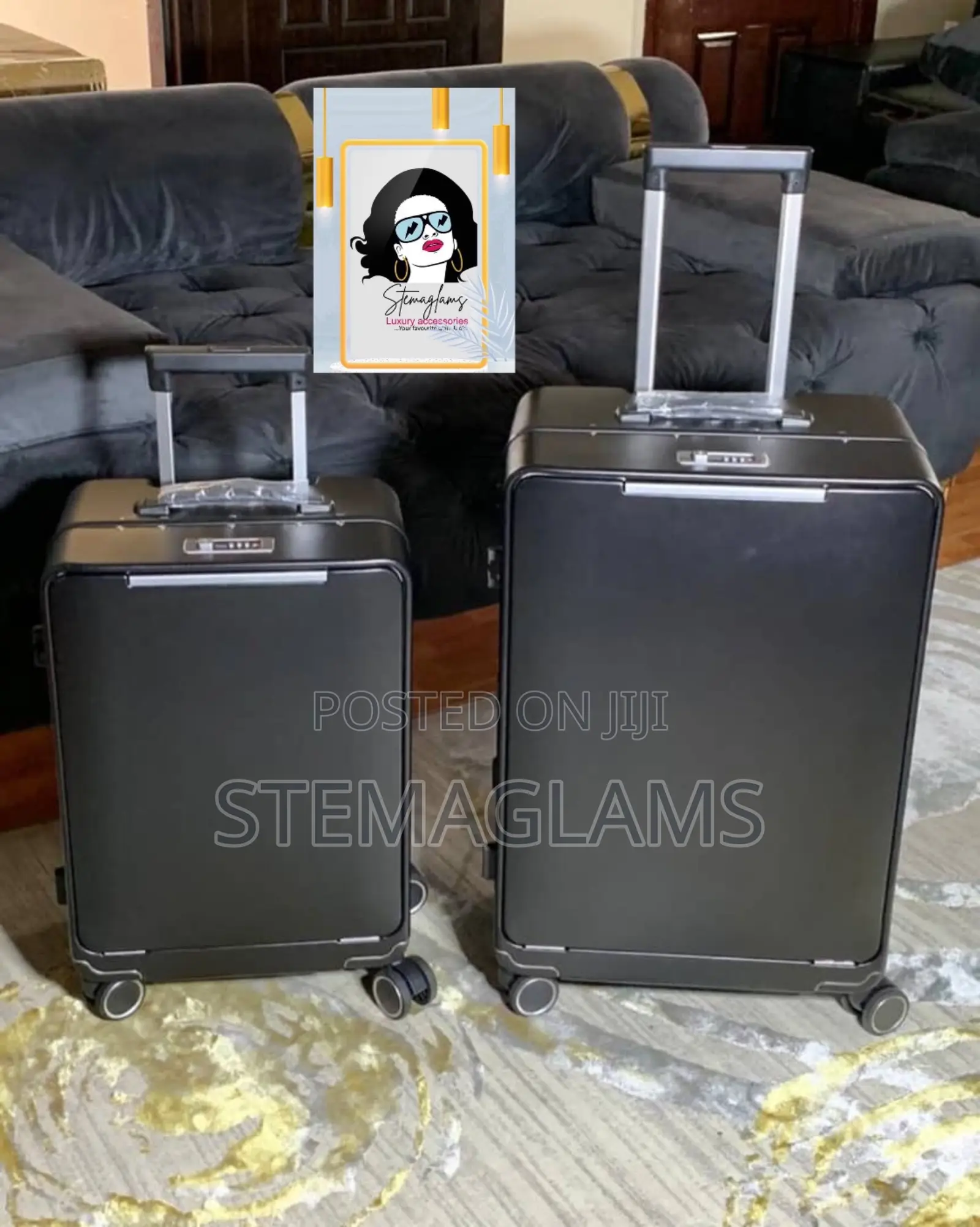 Hybrid Pull Suitcase With Front Zipper Compartment,Stylist