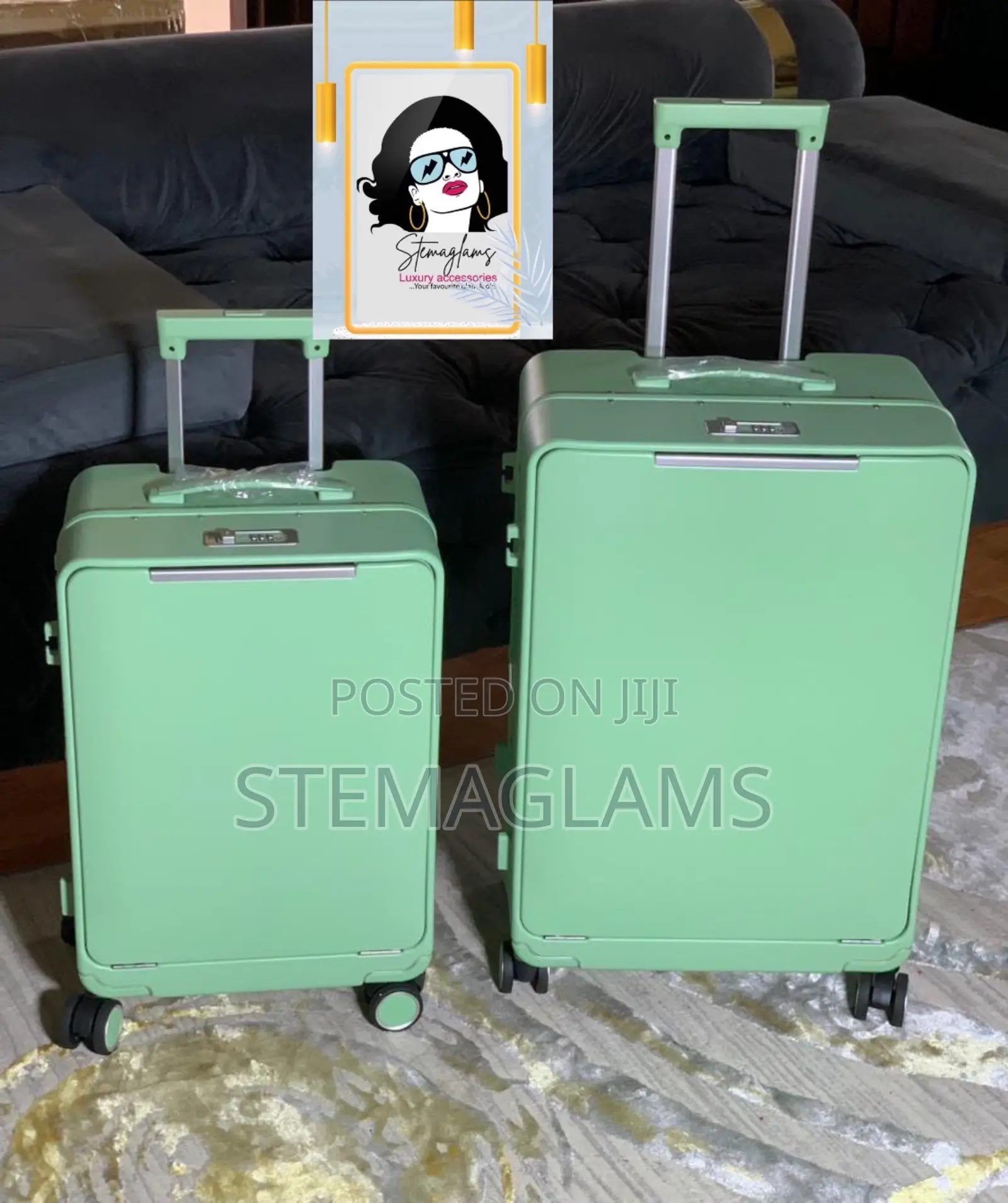 Hybrid Pull Suitcase With Front Zipper Compartment,Stylist