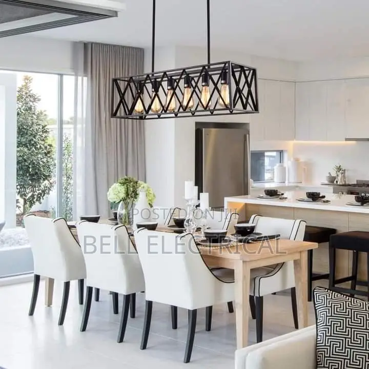Modern Black Frame Chandelier