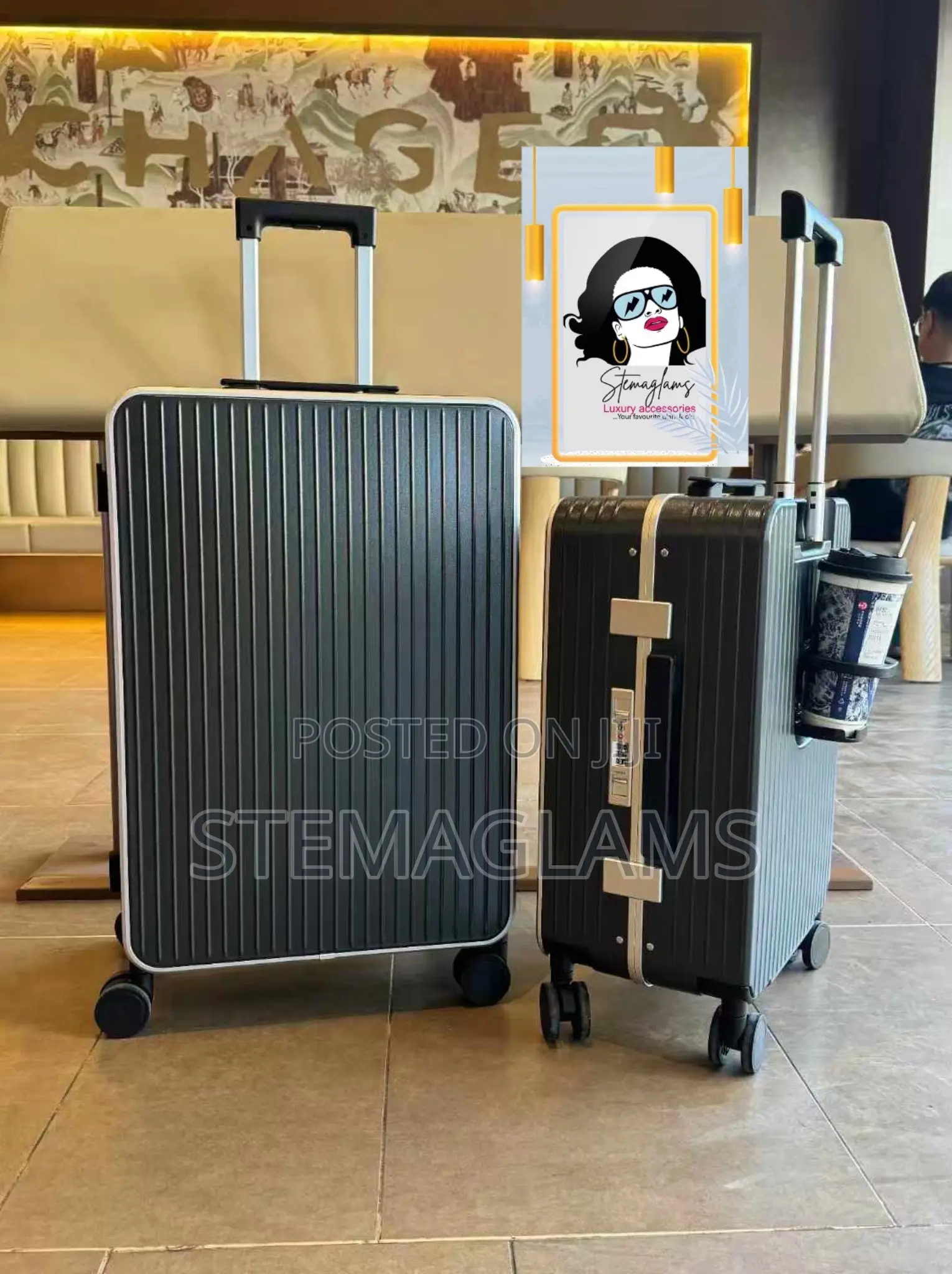 Aluminum Trolley Box, Adjustable Handle, Durable, Easy,Carry