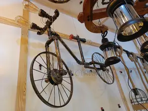 Vintage Bicycle Pipe Chandelier