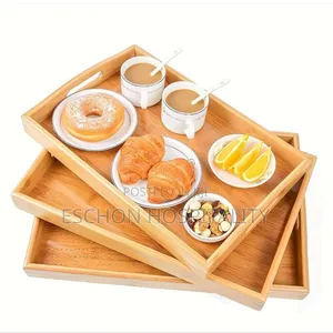 Wooden Bamboo Tray Set 3pcs