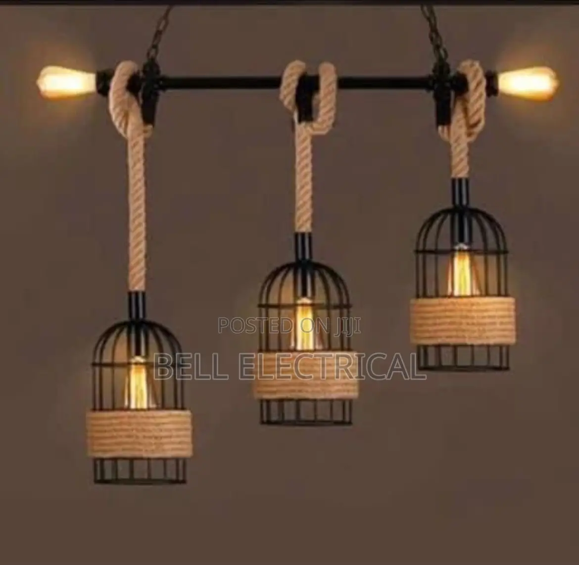 Rustic Rope Pendant Light