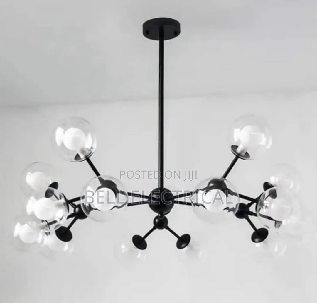 Modern Black Sputnik Chandelier