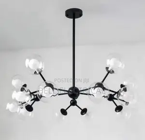 Modern Black Sputnik Chandelier