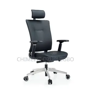Black Leather Office Swivel Chair