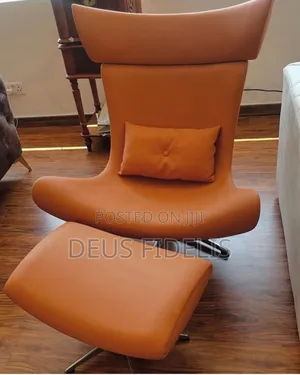 Accent Chair and Table With Footrest