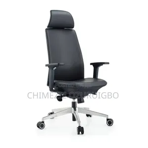 Leather Swivel Chair With Headrest