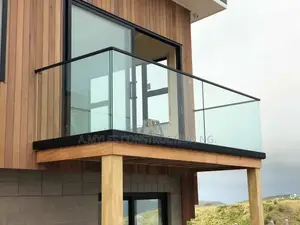 Glass Handrail Black-Top