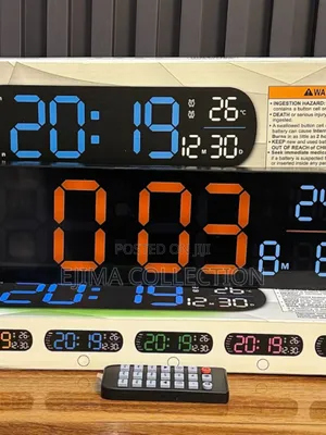 Led Display Ambience Wall Clocks With Light On