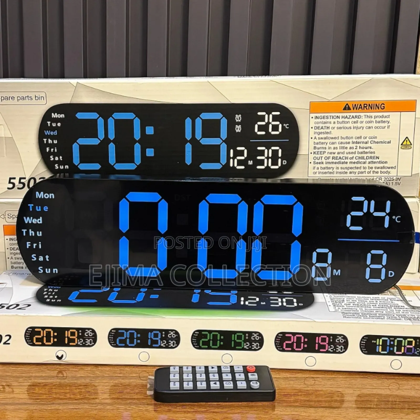 Led Display Ambience Wall Clocks With Light On