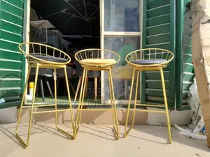Quality High Bar Stool With Gold Legs