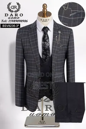 Checked 3pis Quality Suit for Men Now Avl. In 5 Diff. Colors