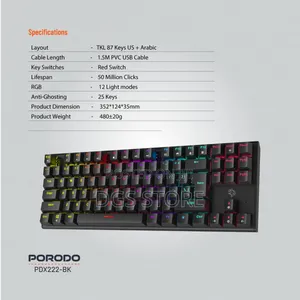 Porodo TKL Pdx222 Mechanical Keyboard