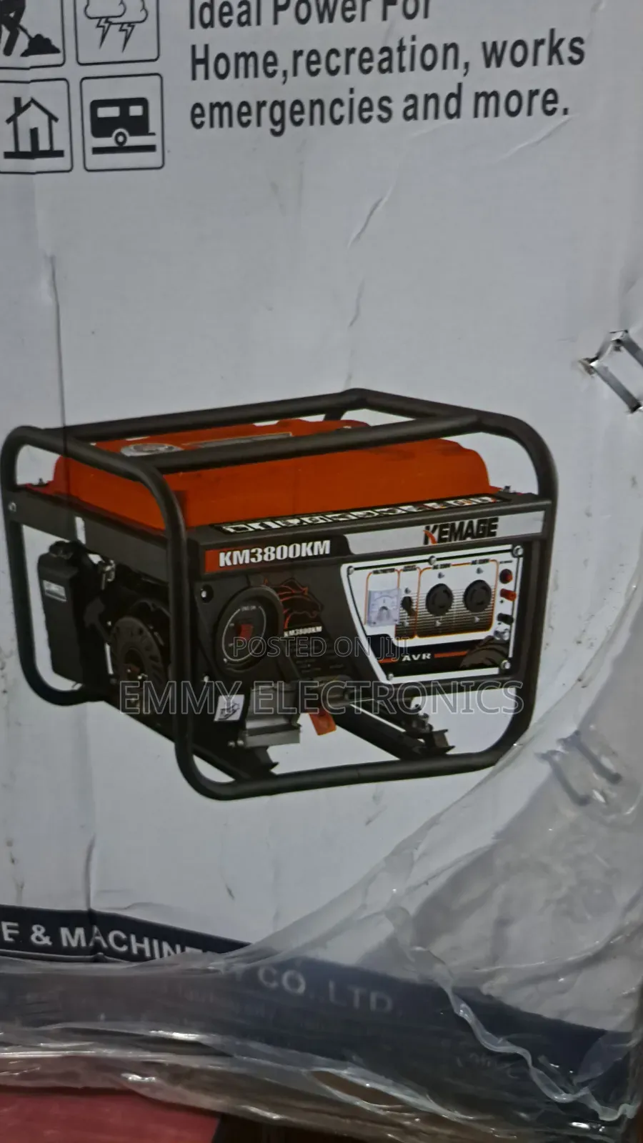<><>3.5kva Kemage Petrol Generator Manual Start 100% Copper