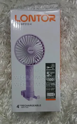 Lontor 4" Handheld Rechargeable Fan - CTL-Mf012-4