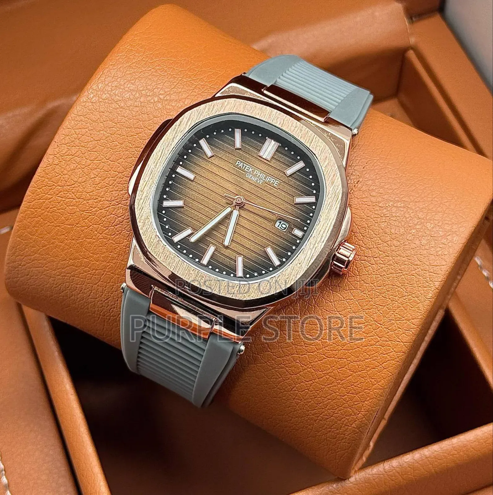 Patek Philippe Grey. Rubber-Strap