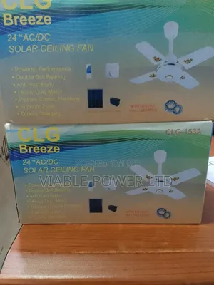 Short Blaze Solar Ceiling Fan Ac and Dc