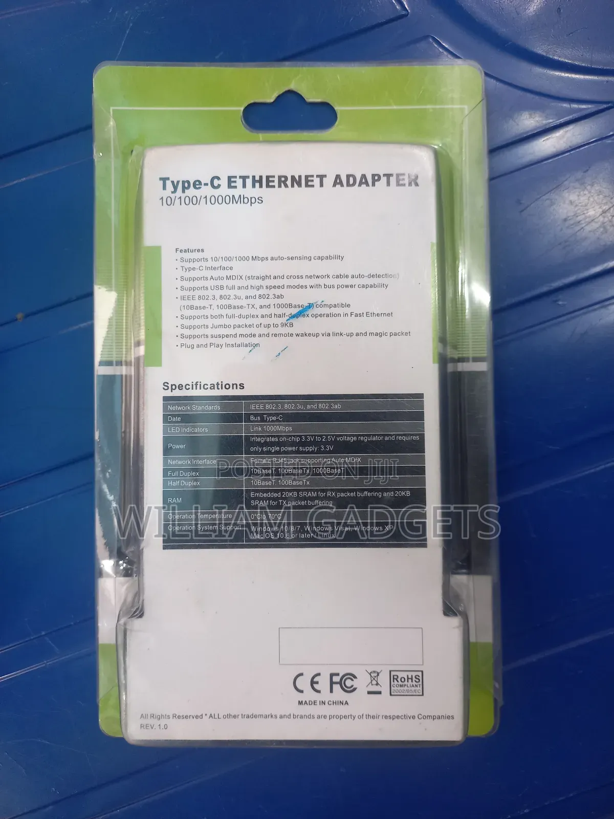 Type C to Ethernet Adapter