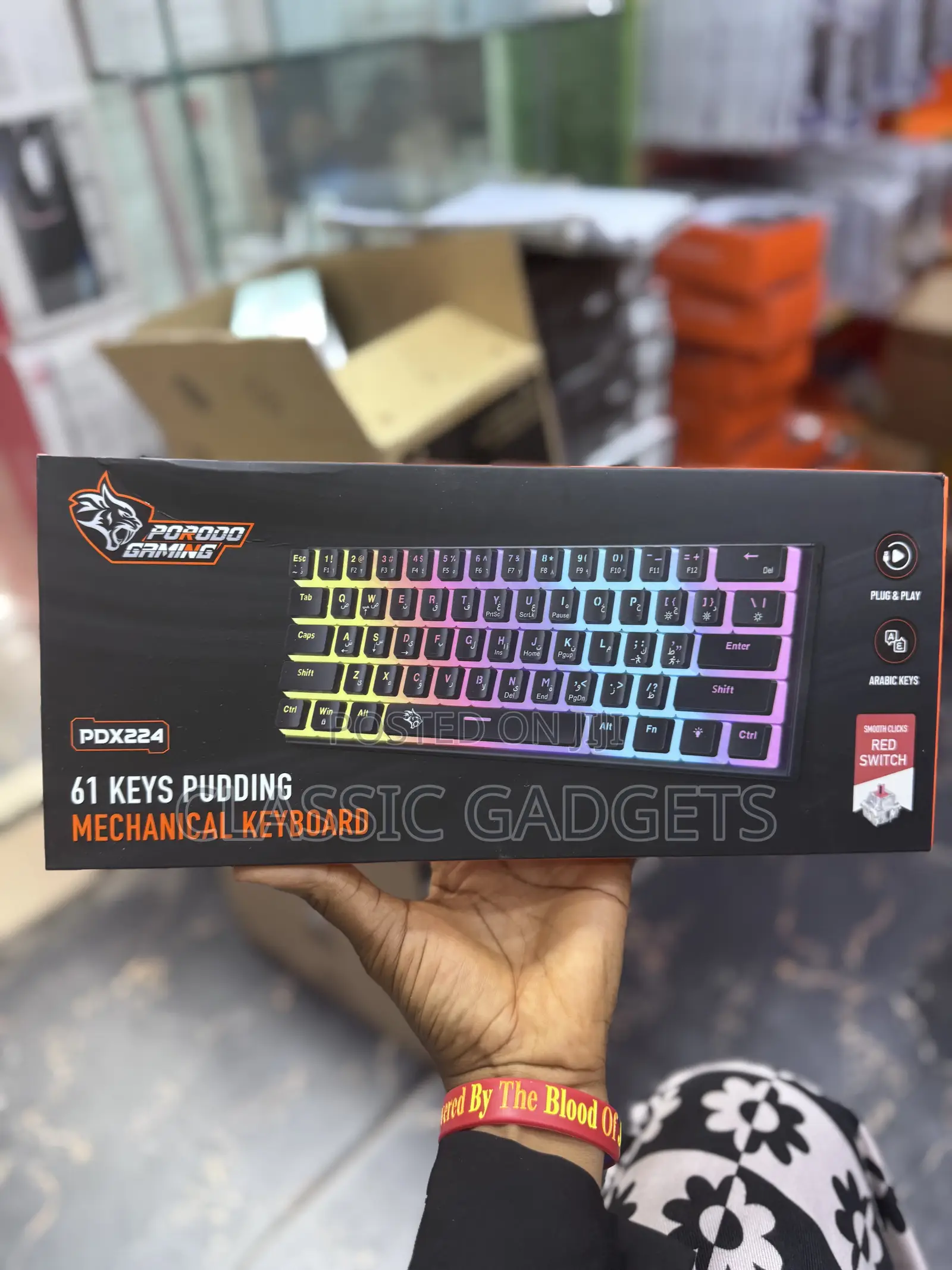 Porodo Pdx224 Gaming Mechanical Keyboard With 61 Keys